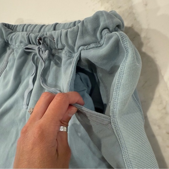 Hem & Thread Cozycore Jogger Athleisure Sweatpants Women’s Medium Blue/Green Gym - Picture 4 of 6